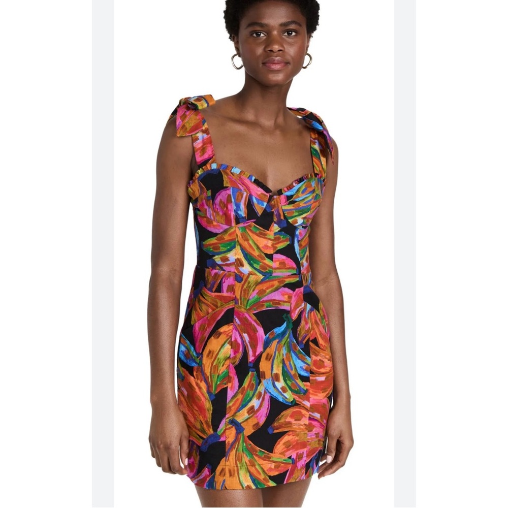 +NEW Farm Rio Rainbow Bananas Mini Dress Size S